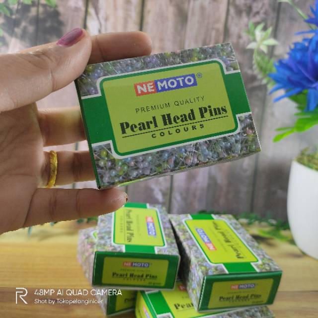 Pin Jarum Pentul Premium /Nemoto Anti Karat Bagus Beli Ecer dan Kotak/ Jarum Pentol Pearl Head pins