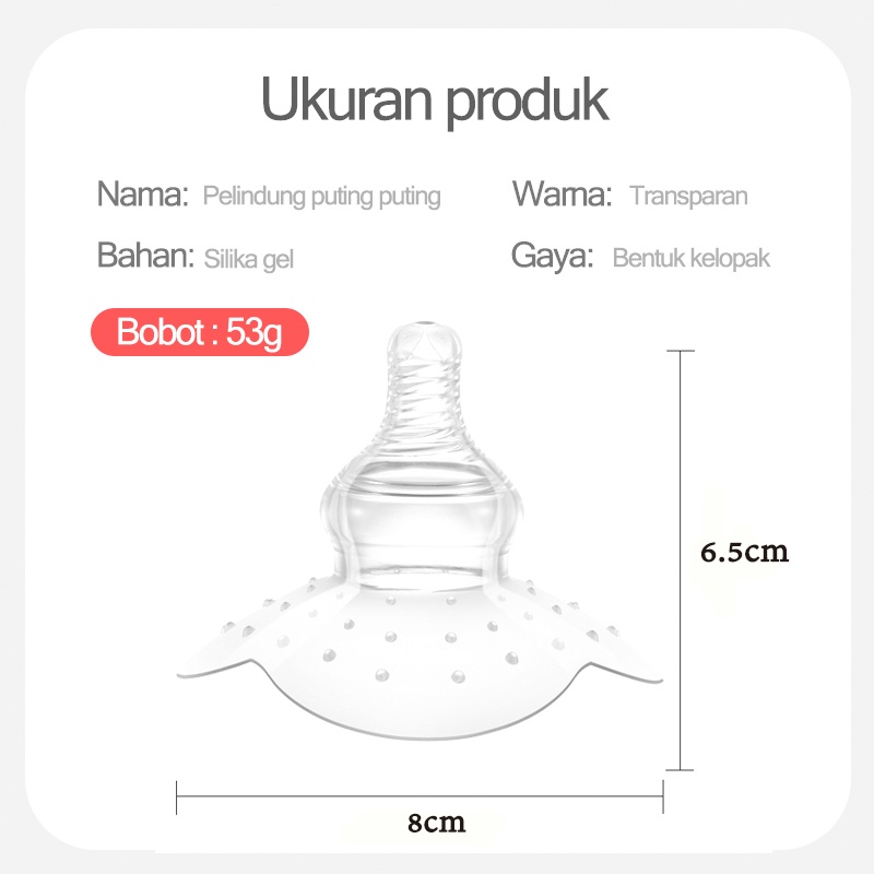 Pelindung puting ibu menyusui/Bevavar Pelindung Puting Bahan Silikon Untuk Menyusui/Nipple cover/Penutup menyusui bayi (B51)