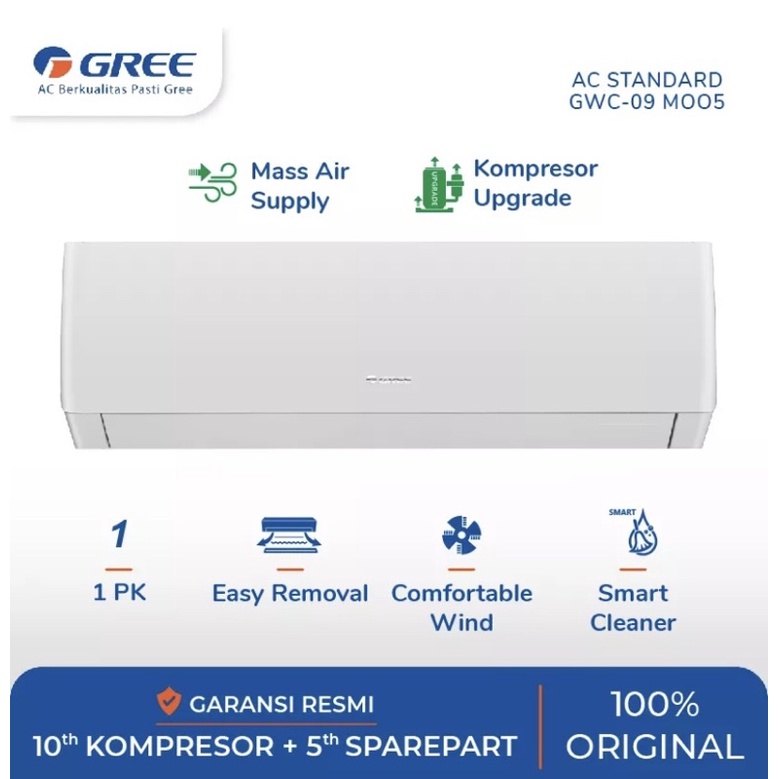 AC GREE STANDARD 1 PK [INDOOR + OUTDOOR