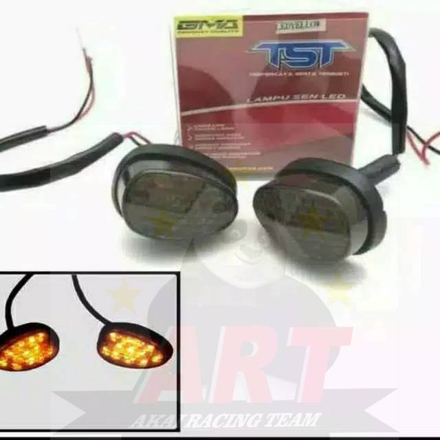 New Sen Tempel Lampu Sen Led Oval Gma Tst Original Universal R15,Cbr150r,Gsx,Ninja,R25