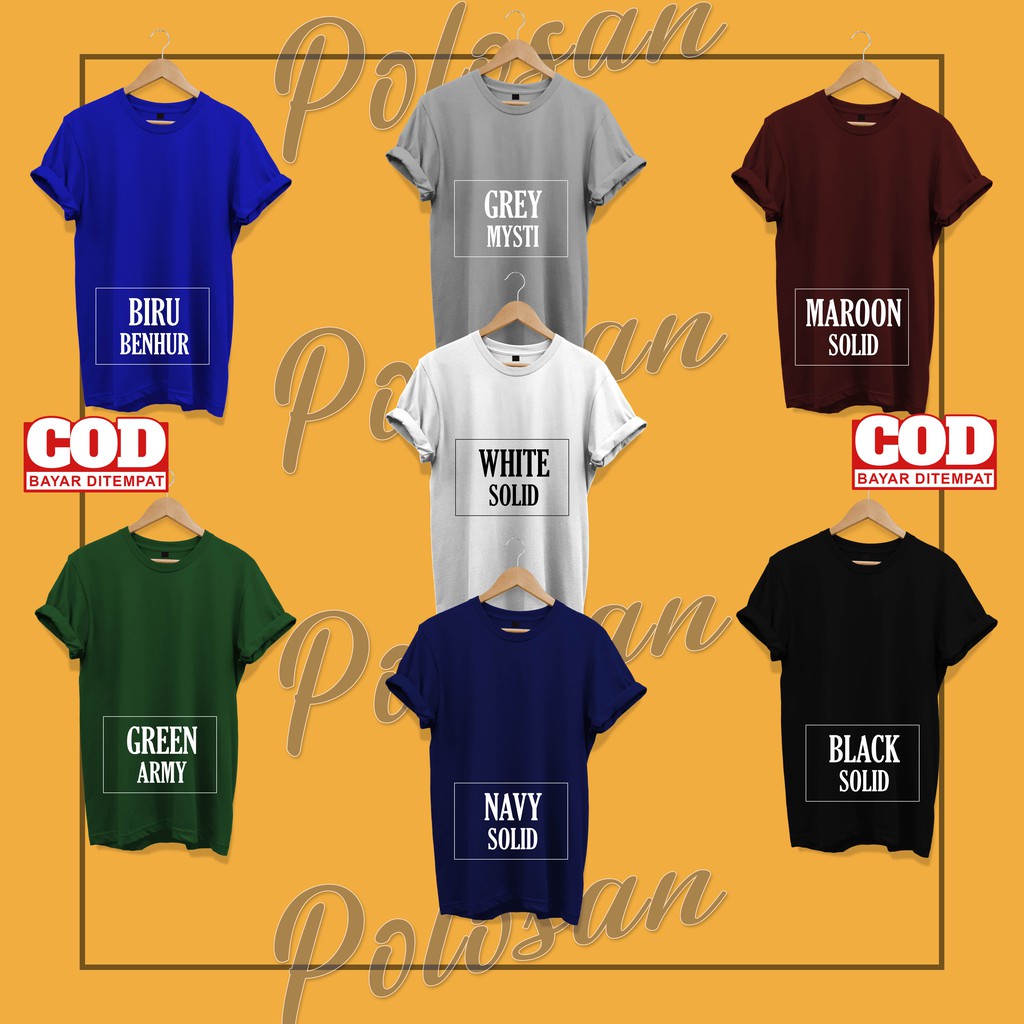 Kaos polos lengan lipat 30s Pabrikan Distro / lengan pendek bisa COD