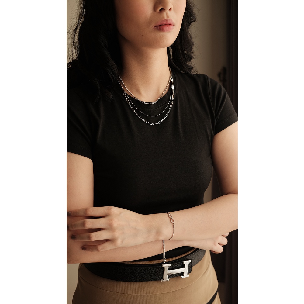 ANNALISE - Kalung Titanium Lapis Emas Necklace Perhiasan Tunangan Anti Karat Stainless 1009