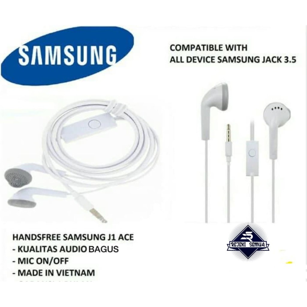 Headset Headsfree henset Hf Samsung J1ace , J2prime , J3 , J5 ,A10s , s5830 original VIETNAM RS2556