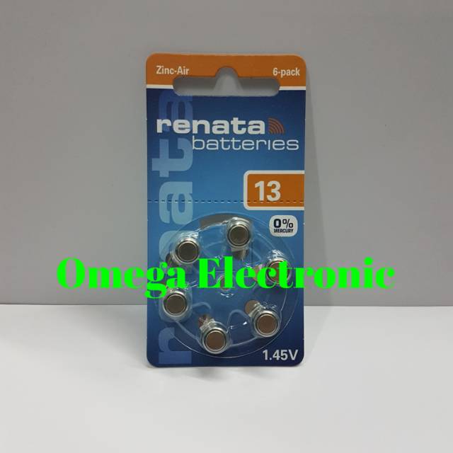 ORIGINAL Renata 13 Battery Batre Baterai PR48 Alat Bantu Dengar AG5 PR 48 ZA13