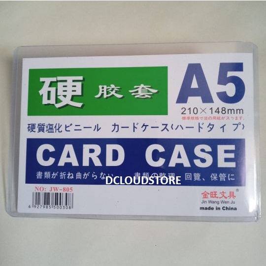 Case Transparan A5 Tempat Kertas Menu Foto Kartu Plastik Mika Tebal
