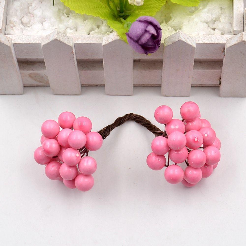 Solighter Berry Dekorasi Pernikahan Mutiara Bunga Artificial Holly Berry