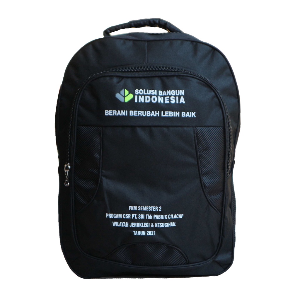 Grosiran Tas Sablon Ransel Keren Punggung Solusi Bangun Indonesia Backpack Multifungsi Custom