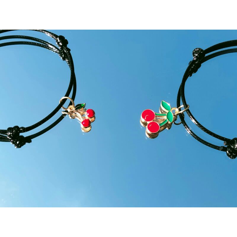 gelang karakter buah gelang korea gelang hitam gelang tali kulit gelang anti air gelang viral gelang