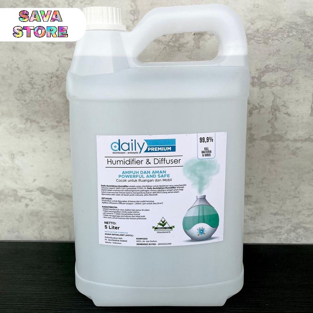 Desinfektan Khusus Humidifier &amp; Diffuser DAILY 5 Liter GREENTEA REFILL 5L