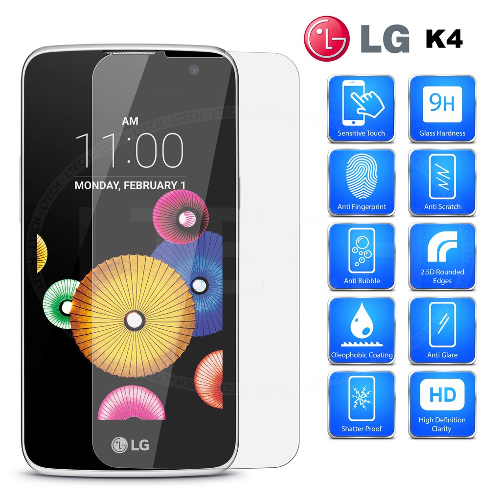 LG K4 Tempered Glass Kaca Bening 9H Anti Gores TG LG K4