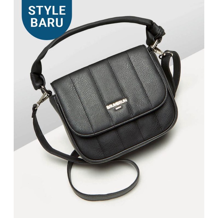 Tas Selempang Cangklong Bahu Wanita Import Puffy Bowler Black Hitam Brunbrun Paris Shopie martin