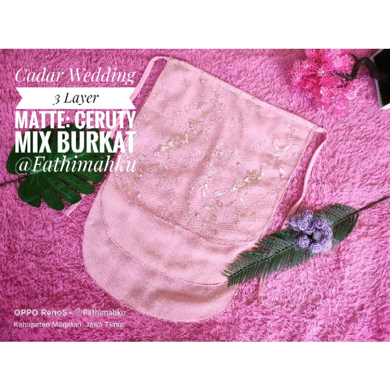 Cadar Walimah Pink/Cadar Wedding pich/Cadar Niqab Nikahan