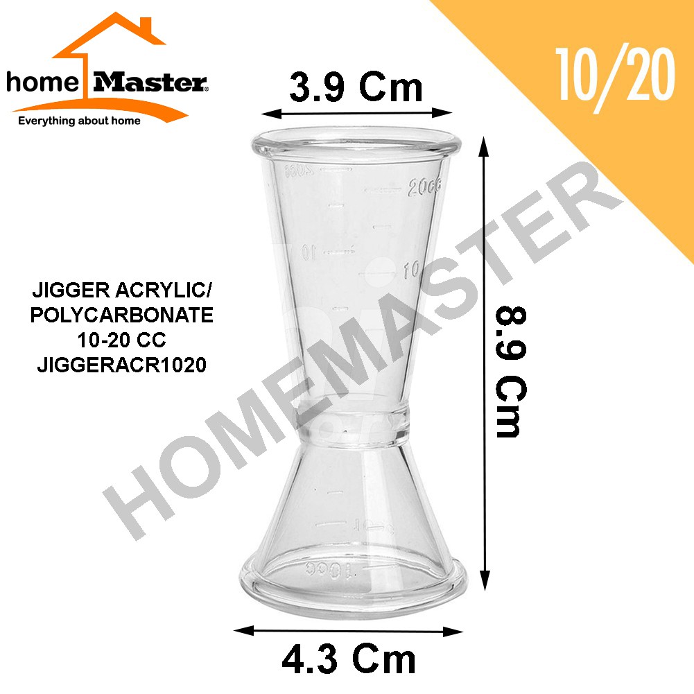 Homemaster Polycarbonate/acrylic Jigger 10-20 Cc Jiggeracr1020