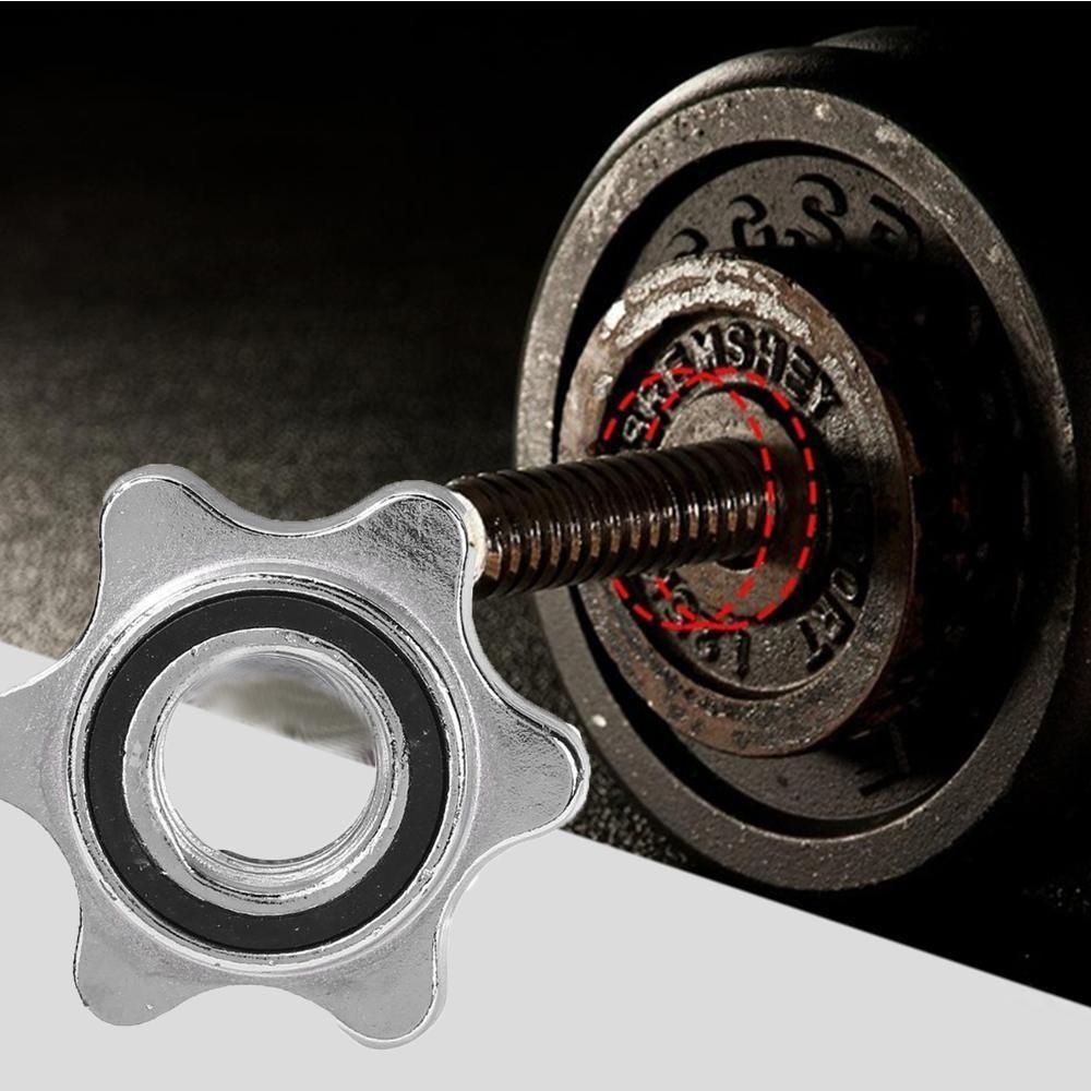 Agustina Dumbell Nut Standar Anti-slip Aksesoris Angkat Berat Spin-lock Tetap Dumbbell Dumbell Aksesori Hexagon Nut