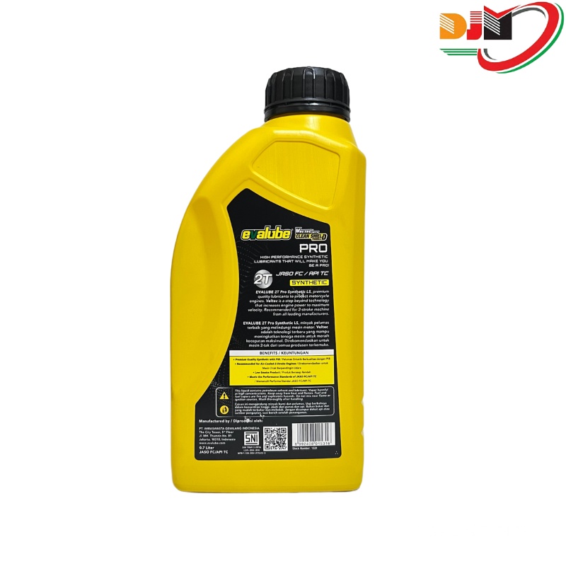 Oil Samping EVALUBE 2T PRO SYNTHETIC API TC/JASO FC 700ml Untuk Motor 2tak