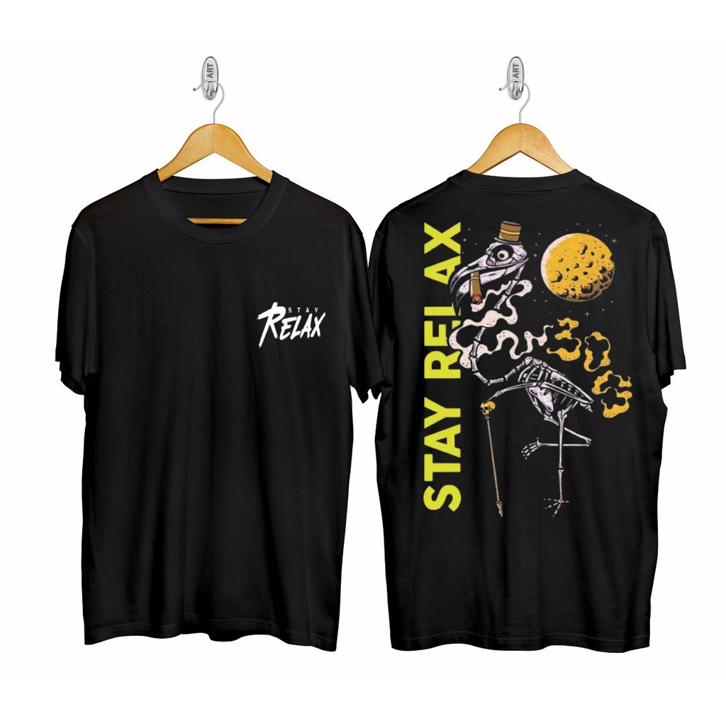 Kaos murah Kaos distro murah baju  distro pria t-shirt murah combed30s relax hitam