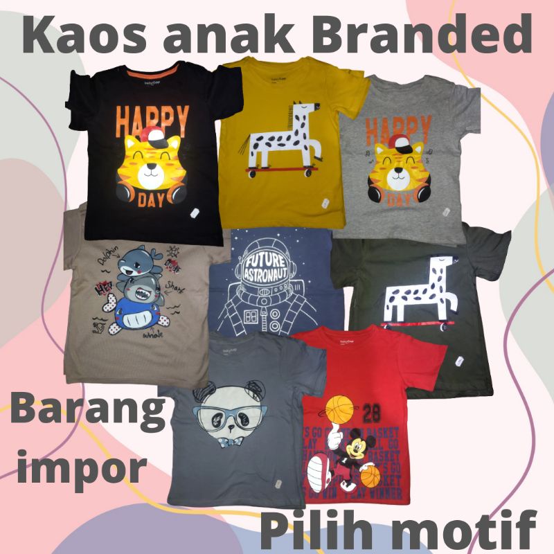 kaos anak branded BABY GAP 1,2,3,4,5 tahun