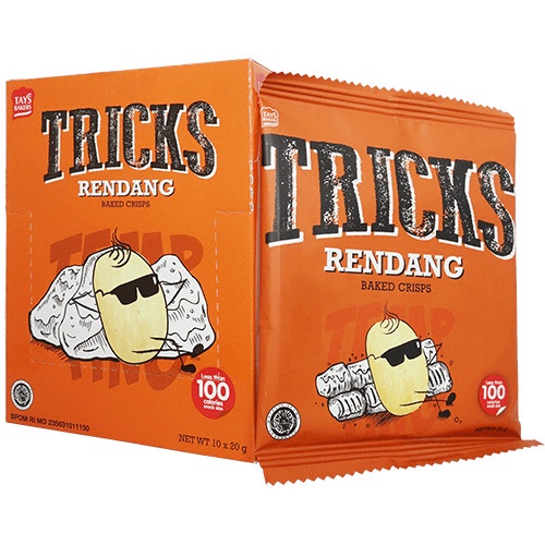 

Tricks Baked 18gr Rendang 1 pack 10pcs/Makanan Ringan