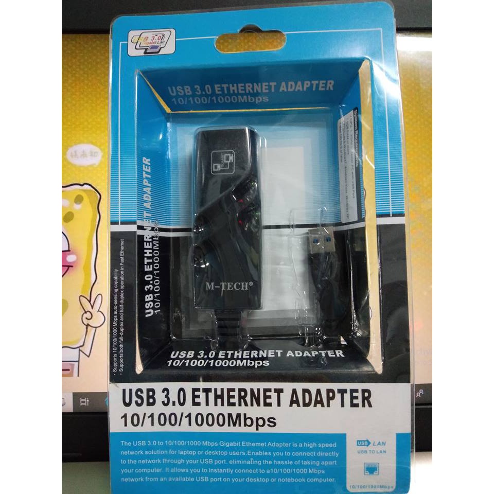 CONVENTER USB 3.0 ETHERNET ADAPTER usb3.0 gigabit lan UP TO 1000 Mbps