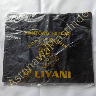 Plastik kresek ukuran 50 merah hitam jumbo 50x72 cm liyani