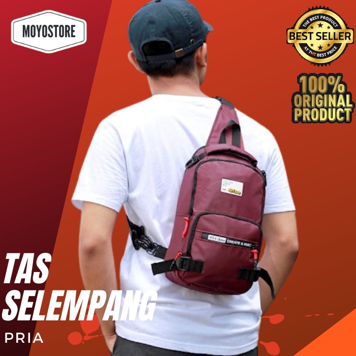 Tas Sling Bag Pria 600 Tas Sling Bag Pria Tas Waist Bag Pria  - Tas Selempang Pria Tas Pinggang Pria