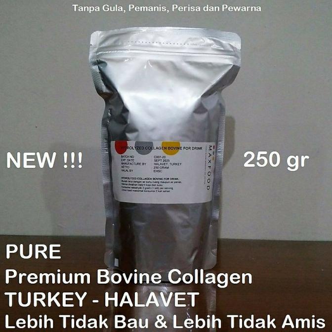 

250Gr- Pure Hydrolized Bovine Collagen/ Bubuk Kolagen Sapi Murni Turki Termurah