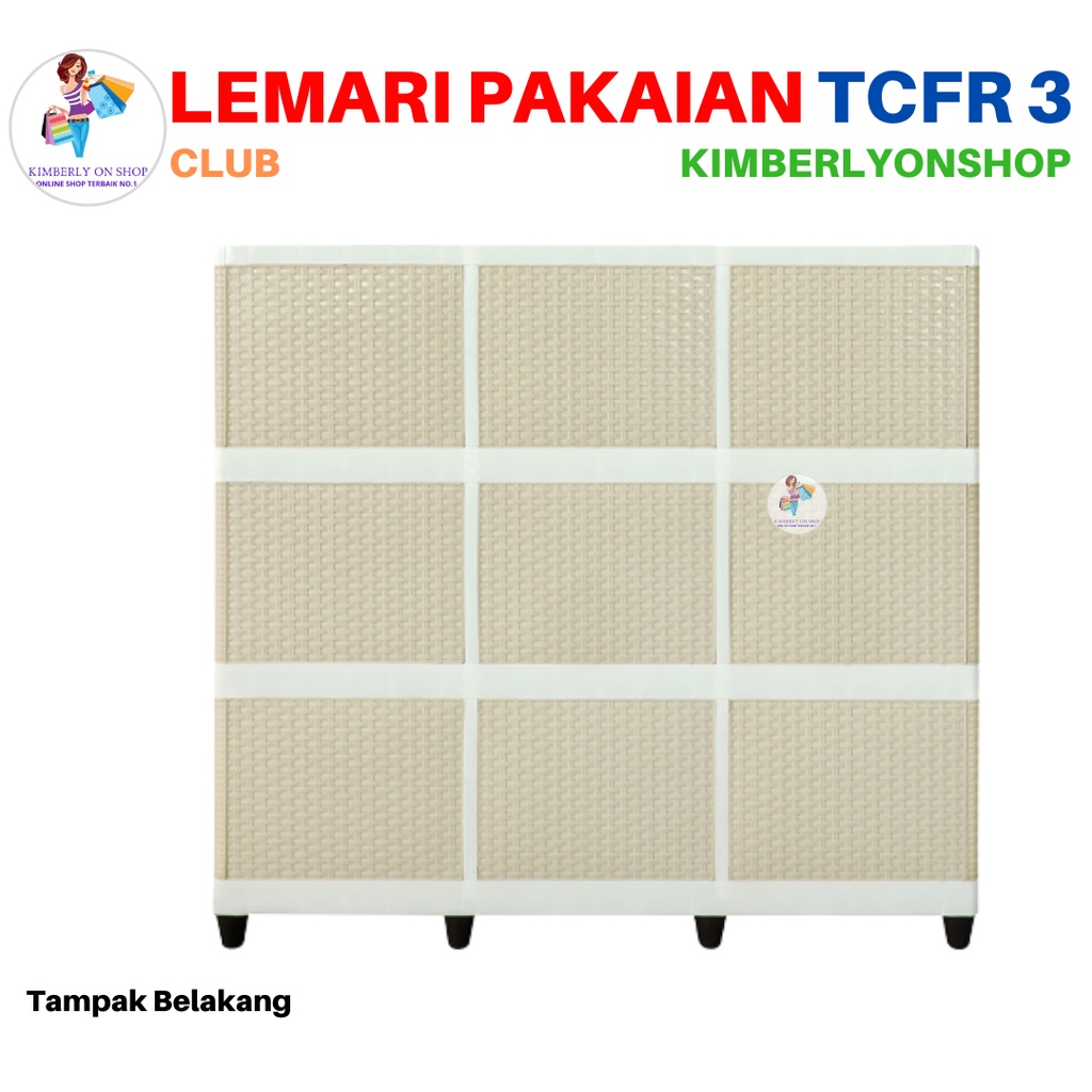 Lemari Pakaian Laci Kabinet Plastik Triple Flip Susun 3 TCFR3 Club