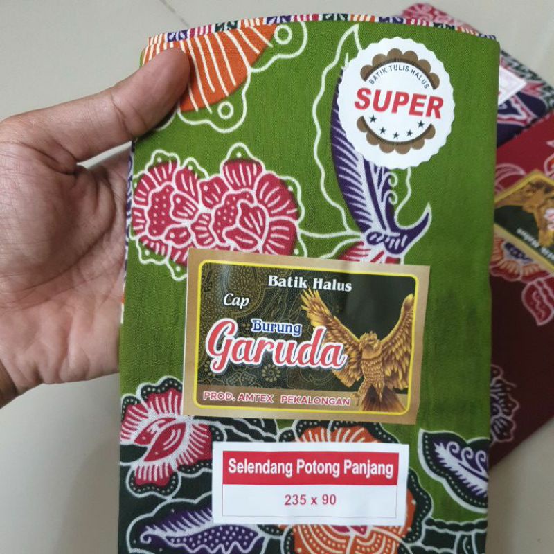 Kain Gendongan GARUDA | DM Cap Cent 235 x 90 cm Motif Bunga Kain Gendong Bayi Batik Wanita Cap Batik DM