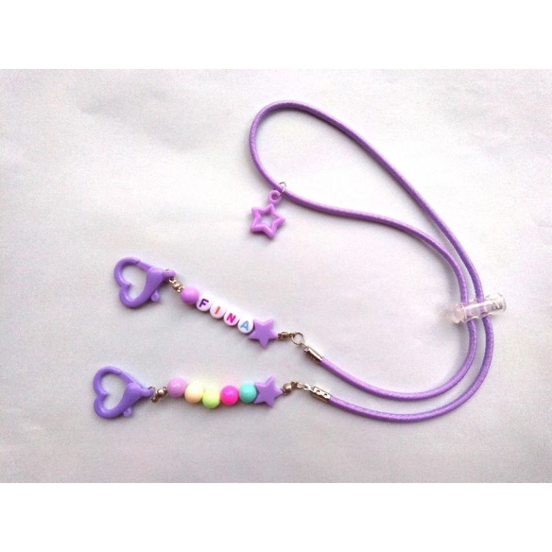 tali masker anak | konektor masker anak custom nama | konektor masker nama anak | pengait love