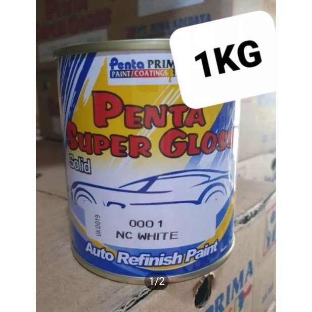 CAT PENTA SUPER GLOSS NC SOLID WHITE ATAU PUTIH ISI 1 KG