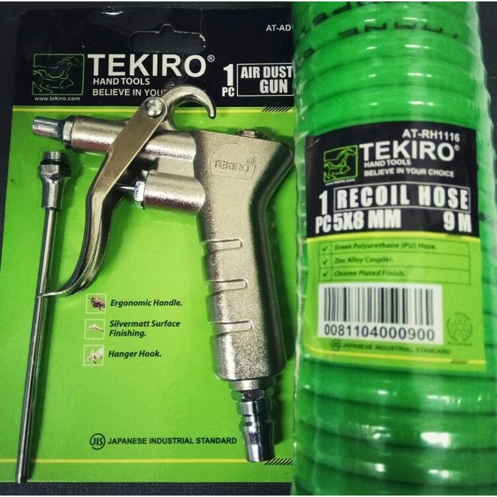 Selang kompresor set tembakan angin tekiro - selang angin tekiro 9 meter set air duster tekiro
