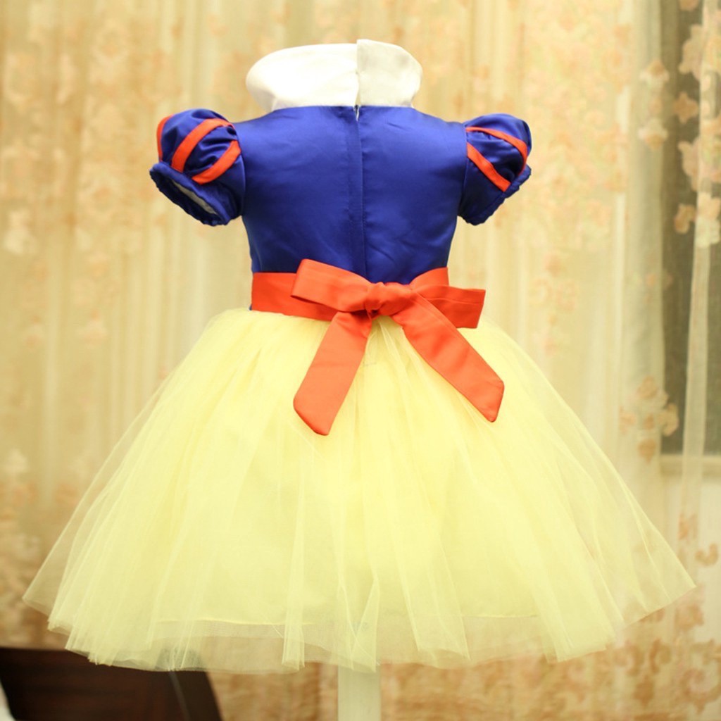 Kostum dress snow white anak cosplay snow white anak