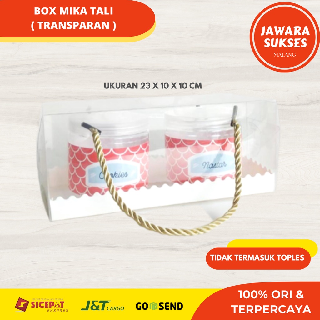 

Box Mika+Tali 23x10, Kotak Kue Tart Rollcake Cake Bolu Gulung( 1 PCS ) - Putih Tali Gold