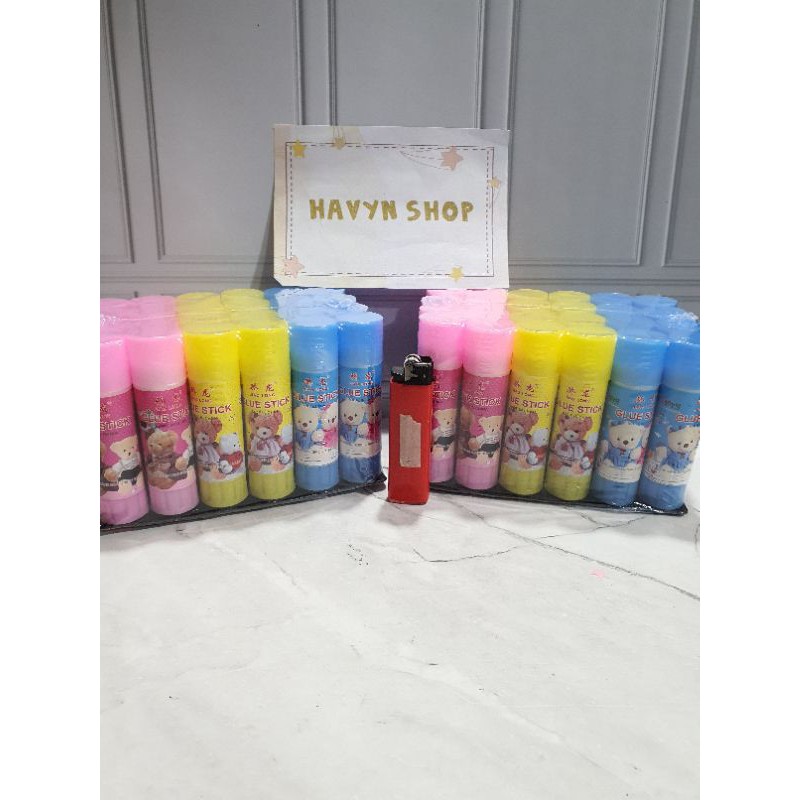 Lem stik (1pak=24pc) ukuran BESAR 23gram/ Lem stick / Lem murah / Lem fancy / Glue Stik Fancy BESAR-2