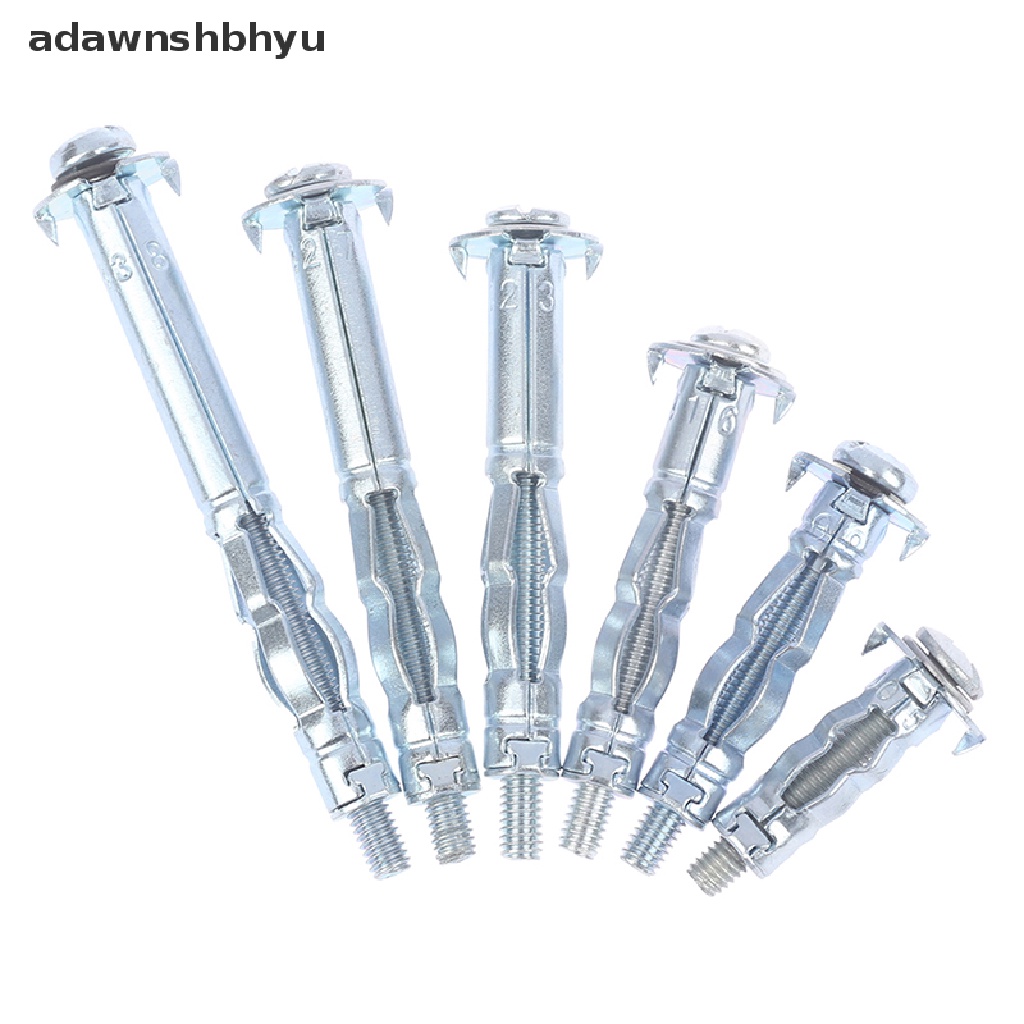 Adawnshbhyu 10Pcs M4 Berongga Dinding Metal Anchor Kit Eternit Drywall Cavity Plug Dowel