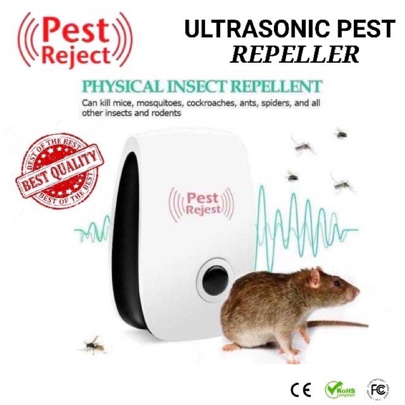 ORI ALAT PENGUSIR NYAMUK TIKUS KECOA LALAT PEST REJECT PERANGKAP JEBAKAN ULTRASONIC REPELLER RIDDEX