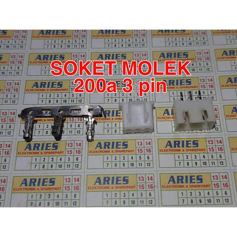 SOKET MOLEK 200A 3 PIN SOKET KECIL