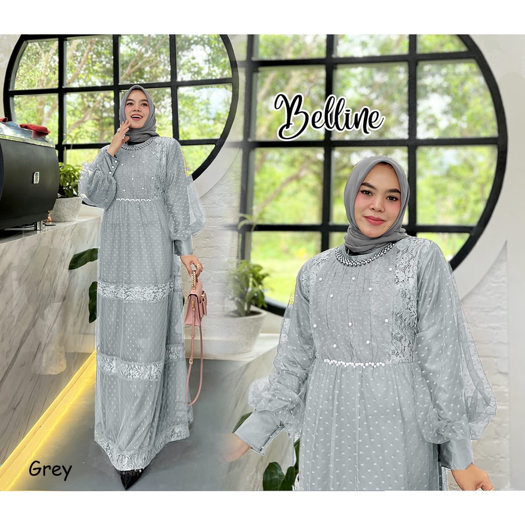 GAMIS PESTA NIKAHAN BELLINE DRESS MUSLIM BRUKAT