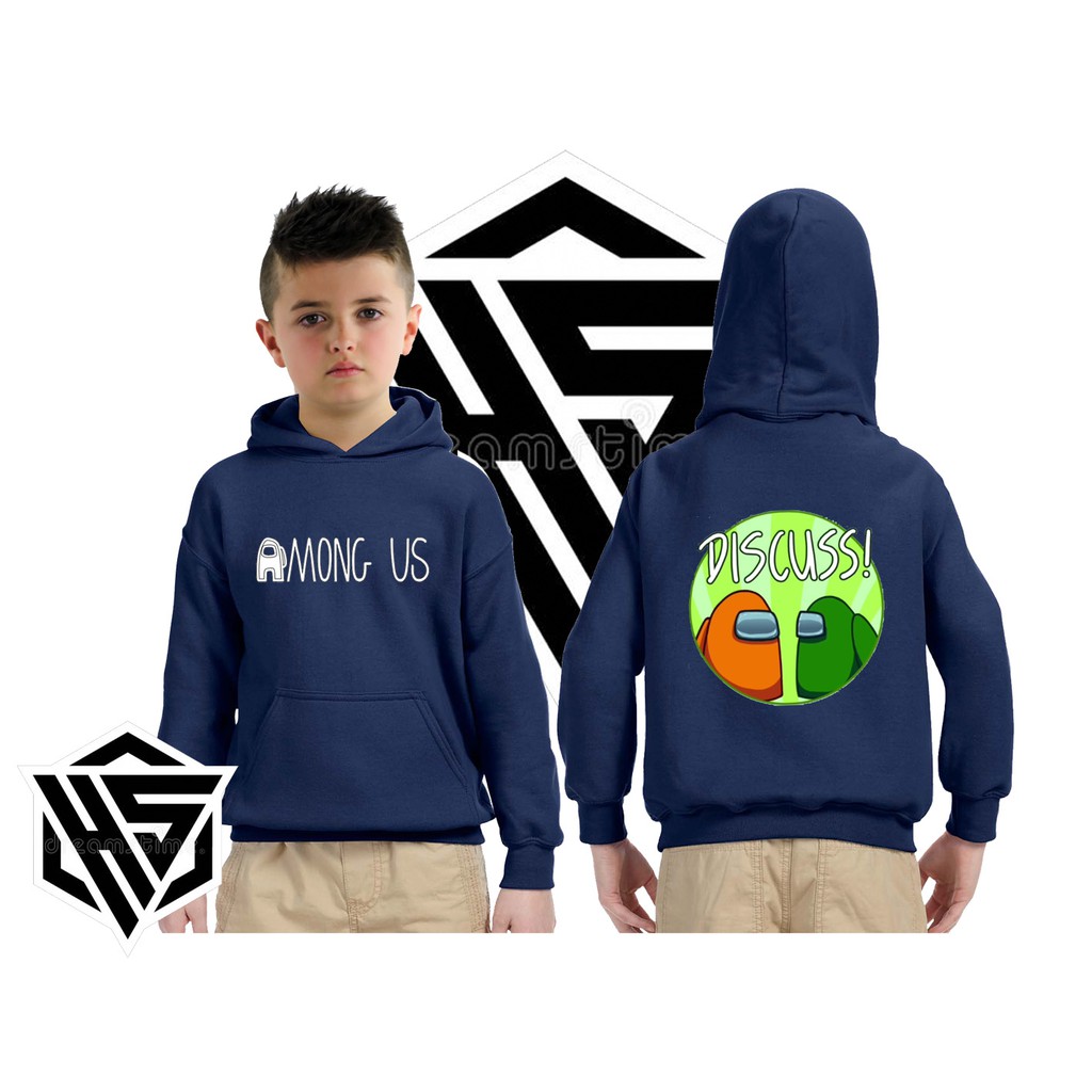 JAKET SWEATER HOODIE ANAK AMONG US#4 NAVY - HANSYAH CLOTHING