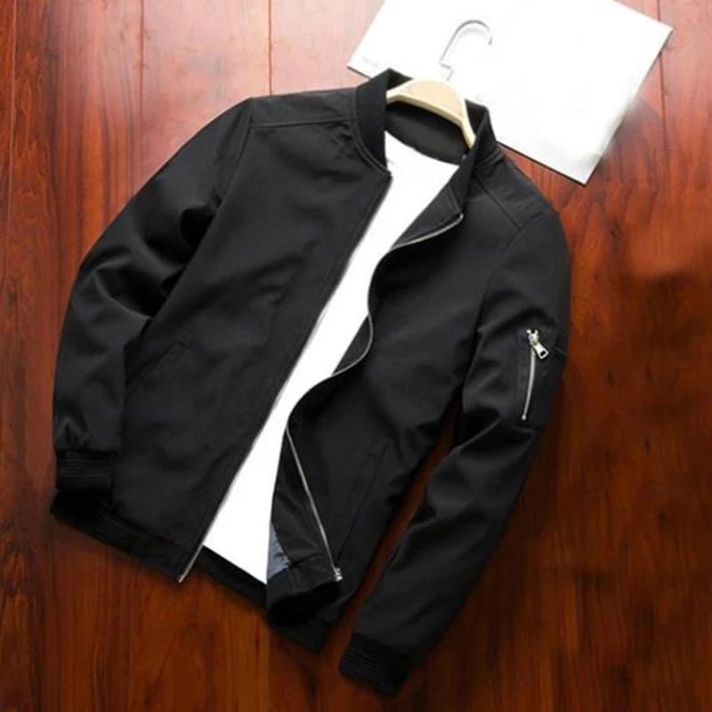 jaket katun pria new bomber/jaket katun pria tren masakini/jaket katun pria elegan./jaket katun pria