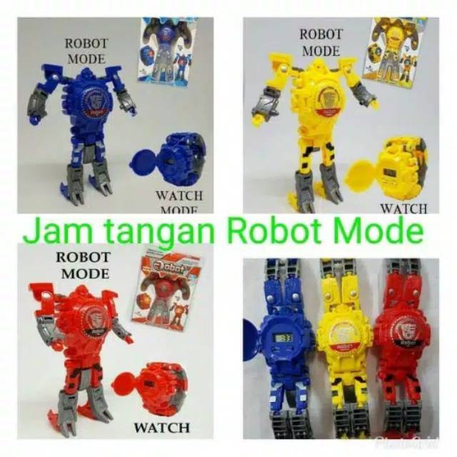 Jam tangan anak robot 3 warna