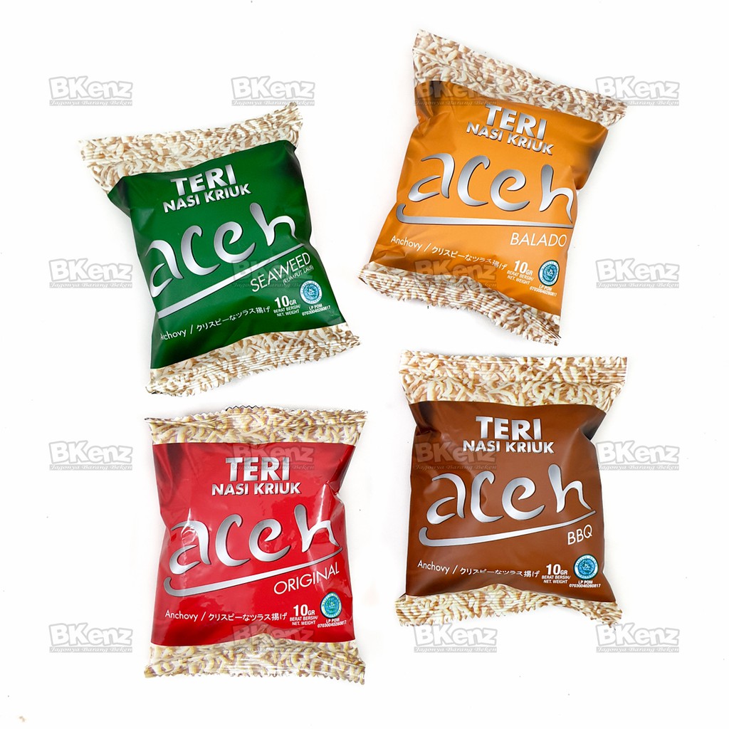 

Paket 4 Sachet 4 Rasa Teri Nasi Kriuk Aceh Teri Medan Oven Crispy Krispi Ecer FREE Bubble Wrap