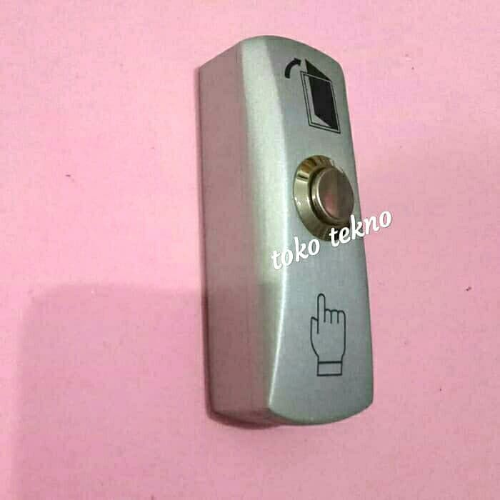 Exit Push Button Metal + Out Bow Stainless Panjang | Tombol Bel Metal No Led