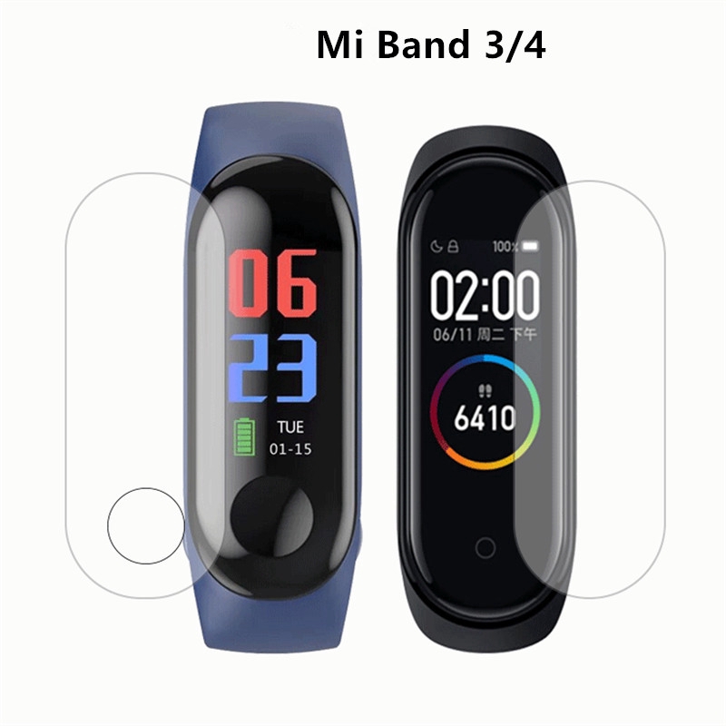 2pcs Film Pelindung Layar Full Screen Bahan Tpu Lembut Transparan Untuk Xiaomi Mi Band 4 3 2