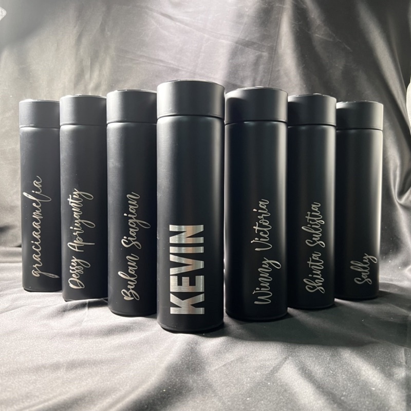 [PROMO] Tumbler Botol Termos Custom Grafir LED | Termos LED | Botol Minum Custom | Tumbler LED | Bot
