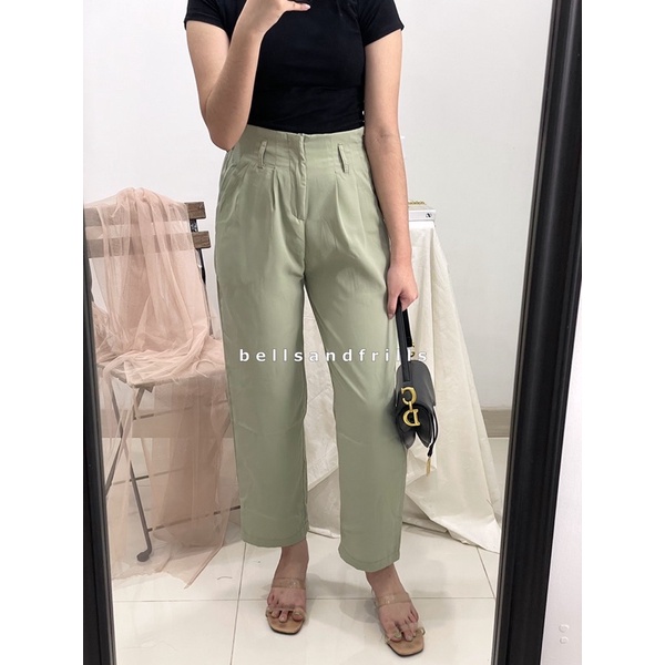 REYNA Celana Panjang Wanita / Kulot Korea Casual / Loose Pants P5