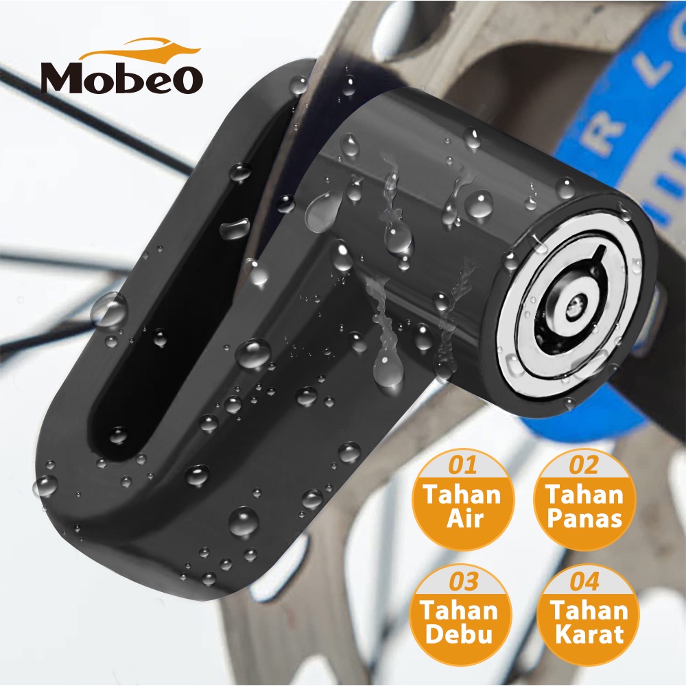 Mobeo - Gembok Cakram Kunci Gembok Sepeda dan Motor Motor Lock-6