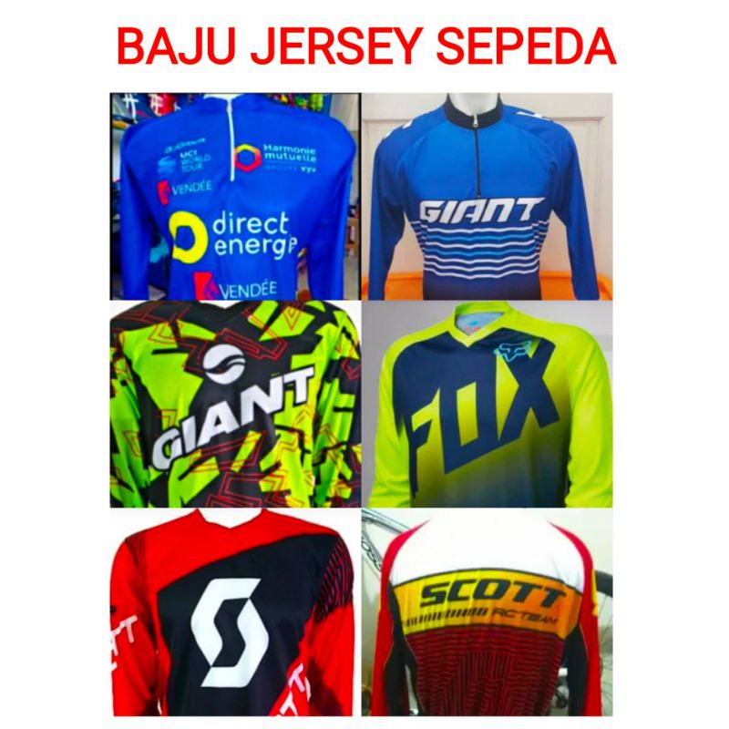  BAJU  JERSEY SEPEDA KAOS  SEPEDA MURAH FOX  DIRECT ENERGIE 