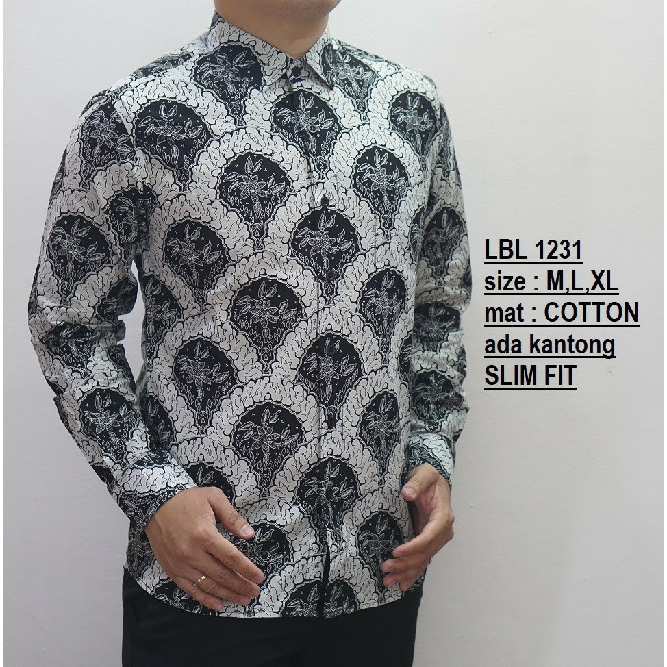 LUIGI BATIK PRIA SLIMFIT LENGAN PANJANG LBL 635