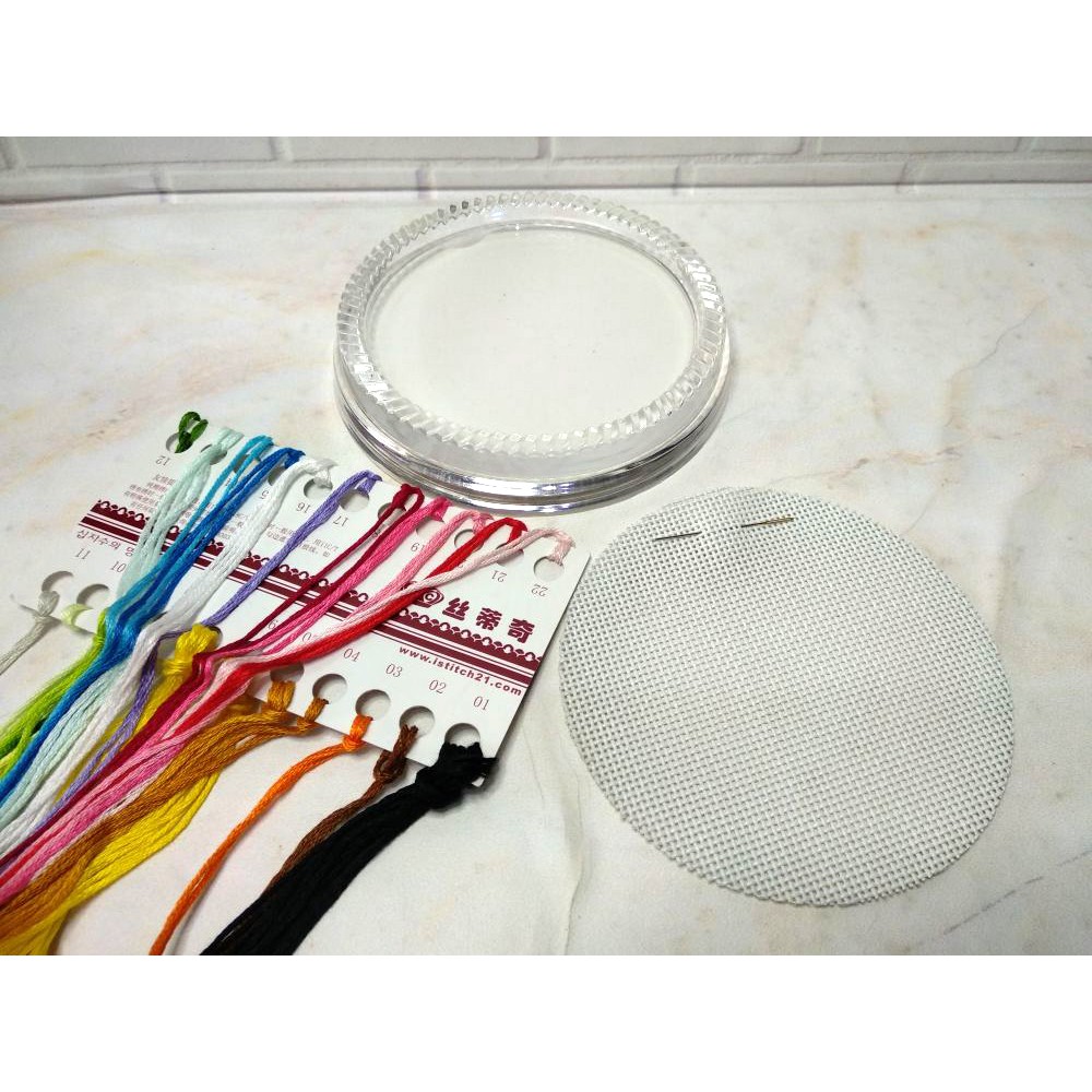 Paket Sulam Kristik Strimin Frame Acrylic DOME S7041 Tiger Summer Macan Harimau Kucing Cat